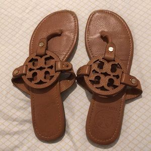 Brown leather Tory Burch sandals size 8